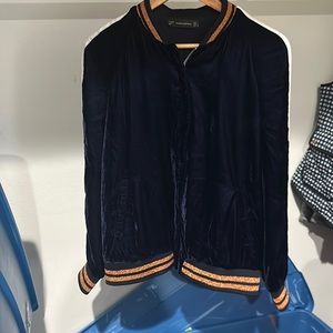 Zara velvet bomber jacket